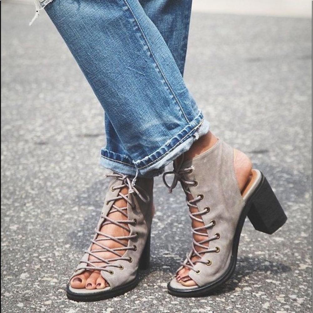 Jeffrey Campbell x Free People lace up heels
